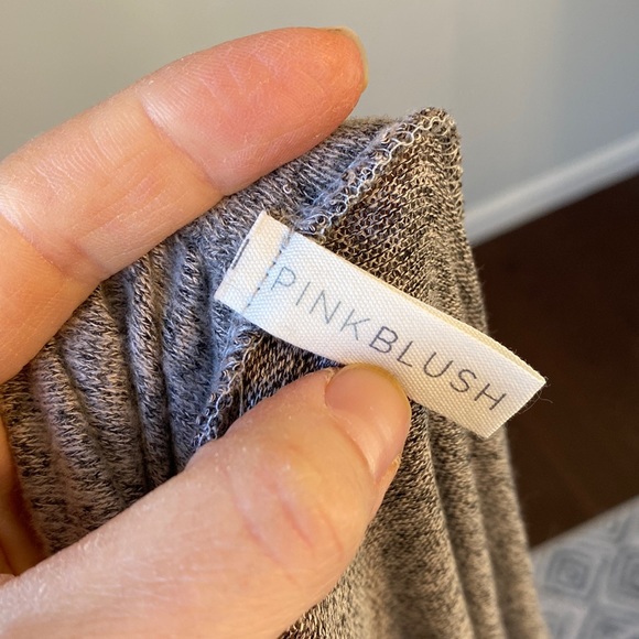 Pink Blush Maternity Heather Grey Nursing Open Front Sweater Size Small - Picture 2 of 8